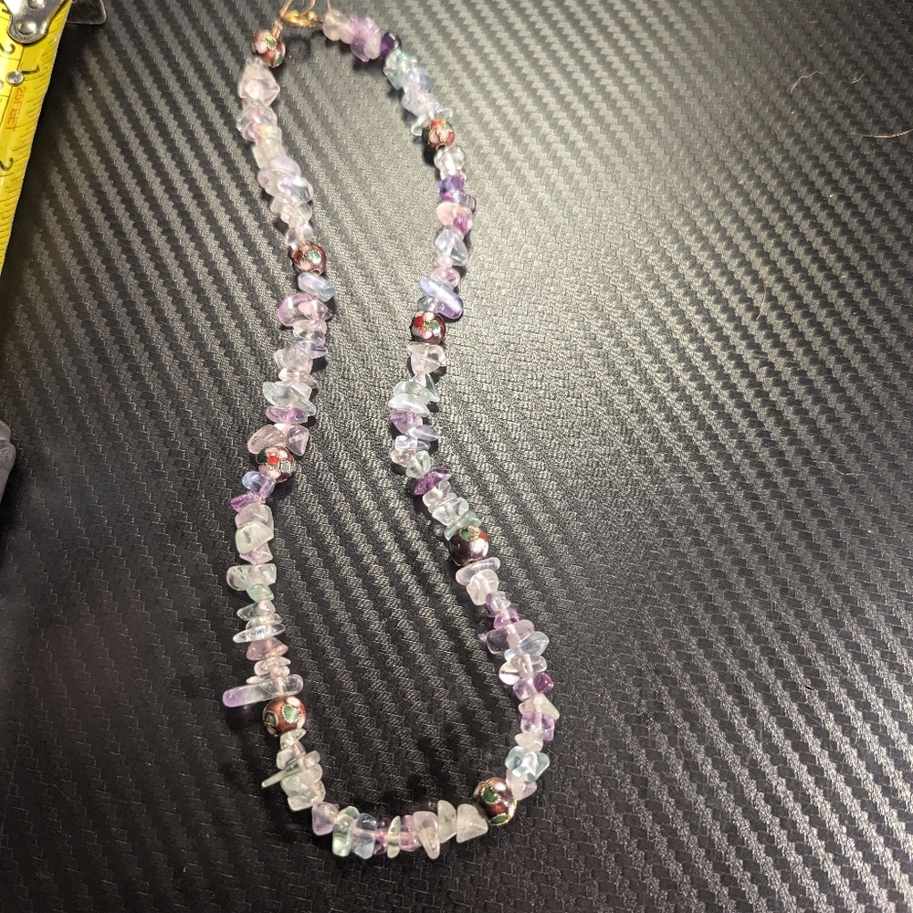 Cloisonne and Shards of Rock Necklace